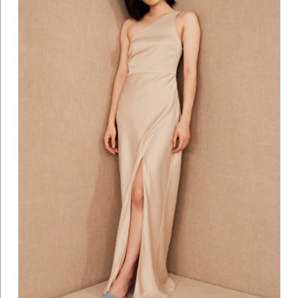 BHLDN Dylan Satin Charmeuse Maxi Dress